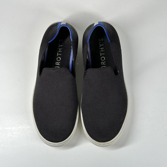Rothy's Women's The Original Slip On Sneaker Solid Black Textile Shoe Size 7.5 - Picture 3 of 16